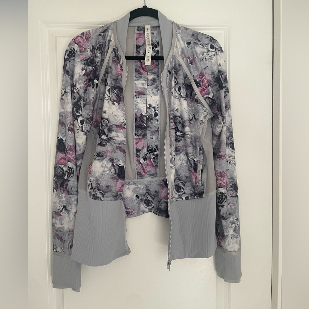 Lululemon jacket with mesh and slit detail